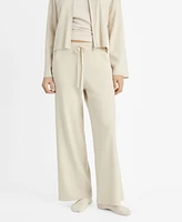 Mango Women's Ribbed Knit Pants