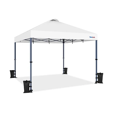 Yaheetech 12x12 Ft Pop Up Canopy with One-Push-To-Lock Setup Mechanism, Blue