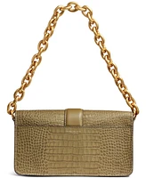 Donna Karan New York Valley Stream Embossed Croco Shoulder
