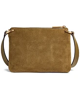 Donna Karan New York Glenwood Zippered Suede Crossbody with Tassel Detail