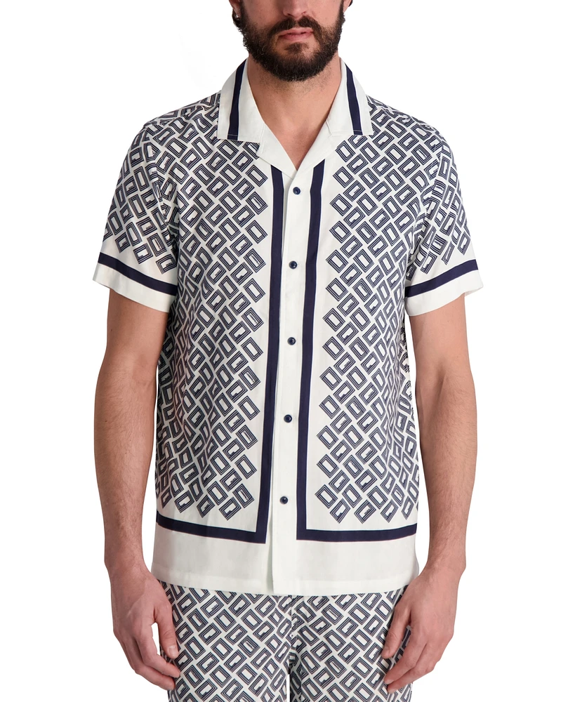 Karl Lagerfeld Paris Men's Double L Short-Sleeve Shirt