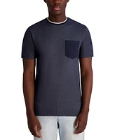 Karl Lagerfeld Paris Men's Textured Waffle Knit T-Shirt