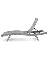 Premium Grey Rattan Chaise Lounge: Stylish Summertime Comfort