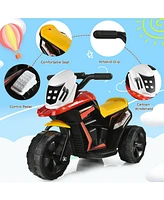 6V 3-Wheel Electric Ride-On Toy Motorcycle Trike with Music and Horn