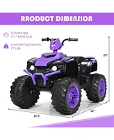 12V Kids Ride on Atv with Led Lights and Treaded Tires and Led lights