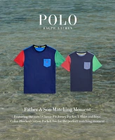 Polo Ralph Lauren Big Boys Color-Blocked Pocket T-Shirt