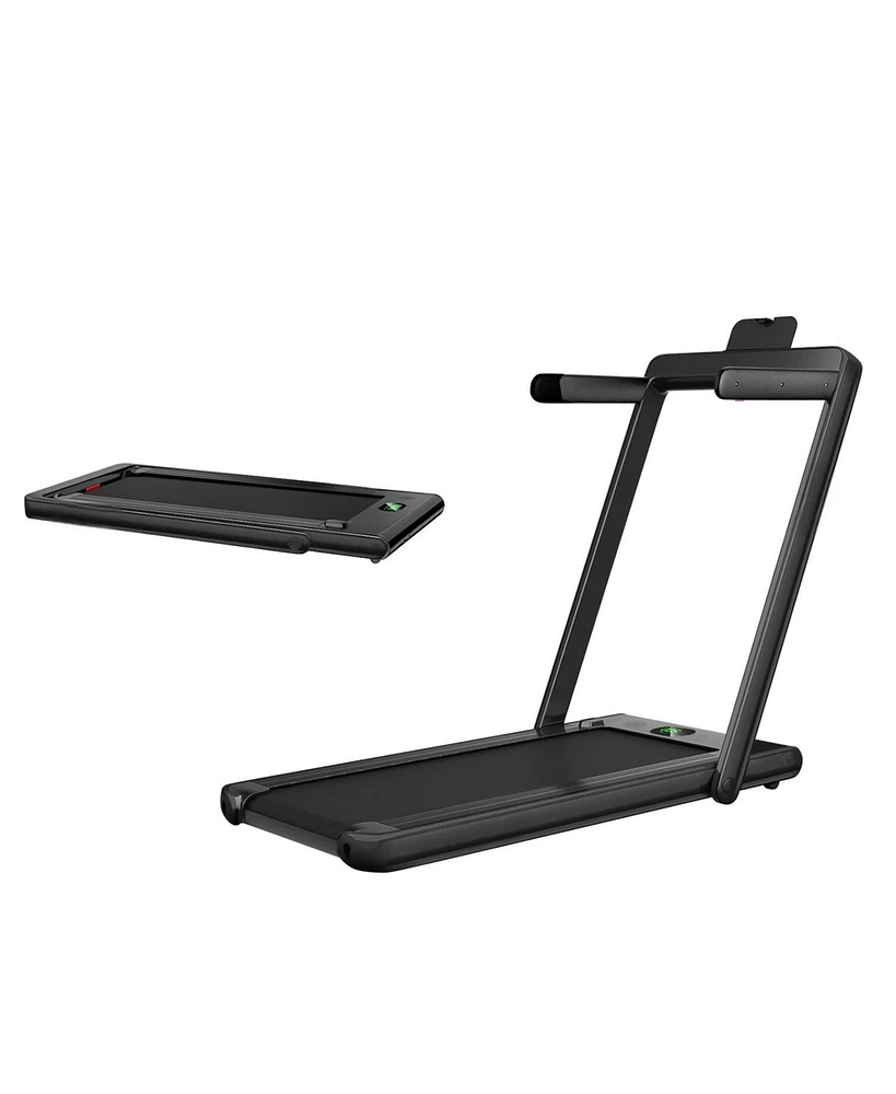 2.25HP 2-in-1 Folding Treadmill with App and Remote Control Speaker