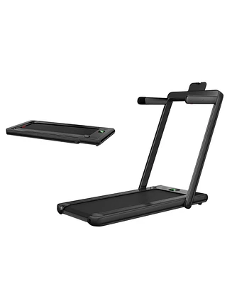 2.25HP 2-in-1 Folding Treadmill with App and Remote Control Speaker
