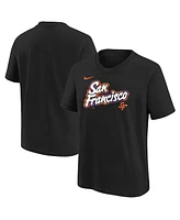 Nike Big Boys and Girls Black San Francisco Giants 2025 City Connect Wordmark T-Shirt