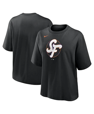 Nike Women's Black San Francisco Giants 2025 City Connect Logo Boxy T-Shirt