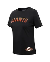 Pro Standard Women's Black San Francisco Giants Rhinestone Slim Fit T-Shirt