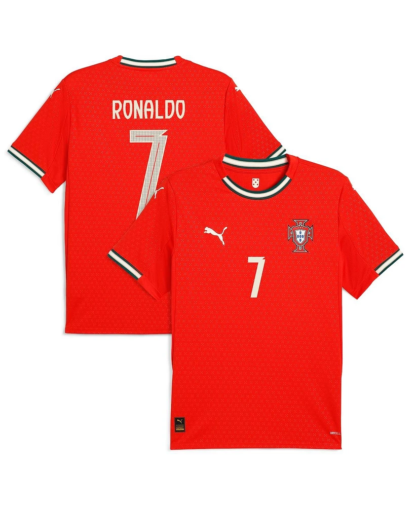 Puma Men's Cristiano Ronaldo Red Portugal National Team 2025 Home Replica Jersey