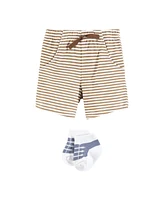 Hudson Baby Baby Boys Hudson Bodysuit, Short and Sock