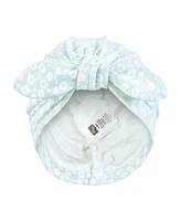 Hudson Baby Baby Girls Hudson Turban Cotton Headwraps, Modern Botanical, 0-24 Months