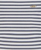 Kids Headquarters Toddler and Little Boys 3-Piece Tipped Polo Shirt, Striped T-Shirt Printed Twill Shorts Set