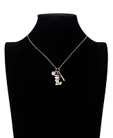 Disney Mickey Mouse Crystal Baseball Charm Necklace