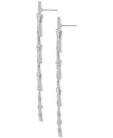 Guess Silver-Tone Pave Star Statement Earrings