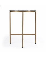 Luxury Round Marble End Table for Living Room
