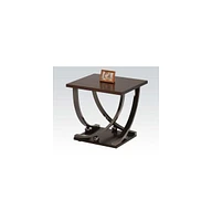 23" Black and Brown End Table