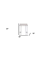 Modern Square End Table – Metal Base with Wood Finish