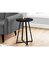 Mid-Century Round End Table with Tapered Legs