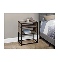 Modern End Table with Two Open Shelves for Display & Storage