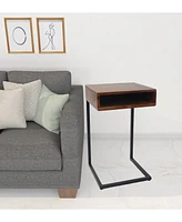 Solid Wood Square End Table – Minimalist Side Table with Sturdy Build for Home Spaces
