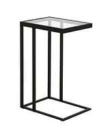 Modern Glass and Steel End Table – Sleek Accent Table for Living Room
