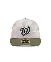 New Era Men's Light Beige/Olive Washington Nationals 2025 Armed Forces Day Low Profile 59FIFTY Fitted Hat