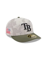 New Era Men's Light Beige/Olive Tampa Bay Rays 2025 Armed Forces Day Low Profile 59FIFTY Fitted Hat