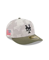 New Era Men's Light Beige/Olive York Mets 2025 Armed Forces Day Low Profile 59FIFTY Fitted Hat
