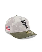New Era Men's Light Beige/Olive Chicago White Sox 2025 Armed Forces Day Low Profile 59FIFTY Fitted Hat