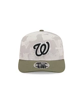 New Era Men's Light Beige/Olive Washington Nationals 2025 Armed Forces Day 9SEVENTY Adjustable Hat