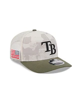 New Era Men's Light Beige/Olive Tampa Bay Rays 2025 Armed Forces Day 9SEVENTY Adjustable Hat