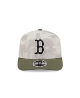 New Era Men's Light Beige/Olive Boston Red Sox 2025 Armed Forces Day 9SEVENTY Adjustable Hat