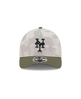 New Era Men's Light Beige/Olive New York Mets 2025 Armed Forces Day 9FORTY M-Crown A-Frame Adjustable Hat