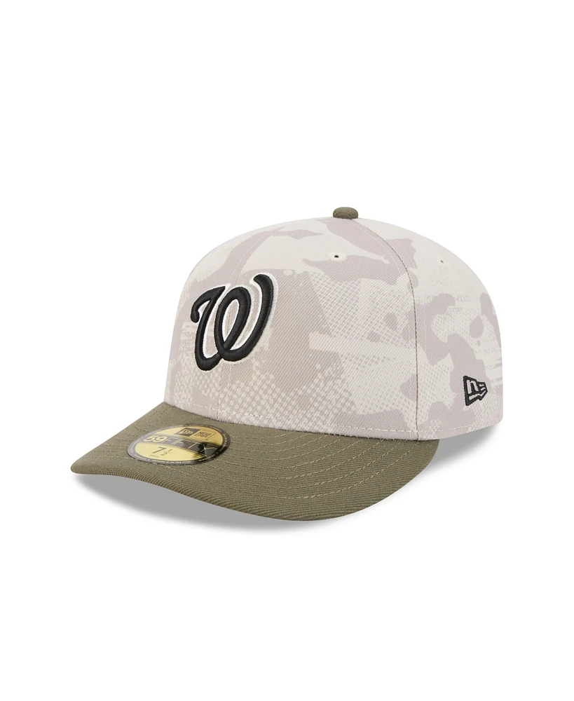 New Era Men's Light Beige/Olive Washington Nationals 2025 Armed Forces Day 59FIFTY Fitted Hat