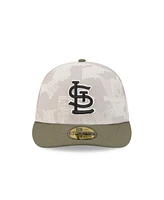 New Era Men's Light Beige/Olive St. Louis Cardinals 2025 Armed Forces Day 59FIFTY Fitted Hat