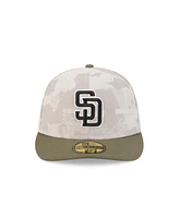 New Era Men's Light Beige/Olive San Diego Padres 2025 Armed Forces Day 59FIFTY Fitted Hat