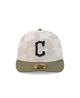 New Era Men's Light Beige/Olive Cleveland Guardians 2025 Armed Forces Day 59FIFTY Fitted Hat