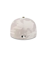 New Era Men's Light Beige/Olive Boston Red Sox 2025 Armed Forces Day 59FIFTY Fitted Hat