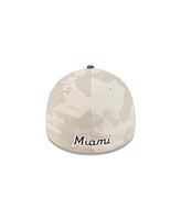 New Era Men's Light Beige/Olive Miami Marlins 2025 Armed Forces Day 39THIRTY Flex Hat