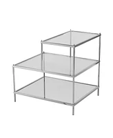 Modern Glass Mirrored End Table for Contemporary Living Room