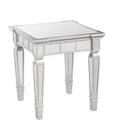 24; Silver Glass Square End Table
