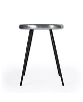 23" Silver Round End Table