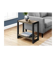 Wooden End Table with Lower Shelf