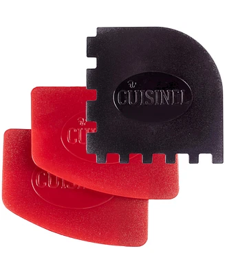 Cuisinel Pan Scraper Tool Set - Flexible Kitchen Cleaning Utensil for Cast Iron Grill Pans, Skillets, Pots, Dishes