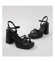 Cinthia Tubular Strap Platform Block Heel Sandals