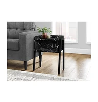 Compact End Table with Shelf for Organization
