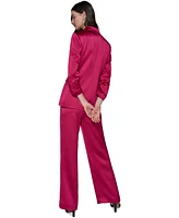 Karl Lagerfeld Paris Women's Satin Scrunched-Sleeve Jacket